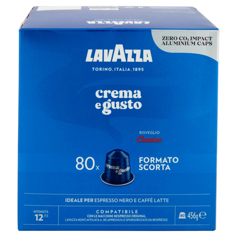 Lavazza Crema e Gusto Risveglio Classico 80 Capsule compatibili Nespresso